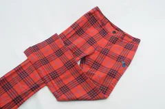中古 レディース ルコックスポルティフ le coq sportif パンツ 7号  赤×紺 レッド チェック