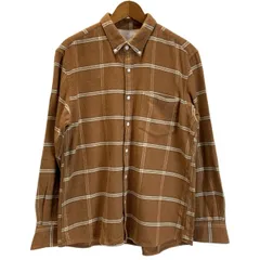 無印良品　ネルシャツ　チェックシャツ　長袖　トップス　レギュラーカラー　胸ポケット　オーバーサイズ　古着　/1234
