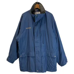 Columbia　ナイロンジャンパー　マウンテンジャケット　ハイネック　フルジップ　無地　ワンポイント　刺しゅう　アウトドア　古着　/1152