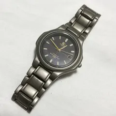【送料無料】CITIZEN/シチズン/ATTESA/アテッサ/TITANIUM/チタニウム/デイト/ブラック×シルバー/ソーラー腕時計/動作品/訳あり/稼働品/中古品