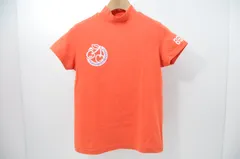 中古 レディース パーリーゲイツ PEARLY GATES 半袖シャツ 1(M) オレンジ ハイネック シンプル　モックネック