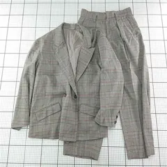 ◇ Θ レイ Re.i グレンチェック セットアップスーツ ジャケット＆パンツ レディース サイズ2 E  【1512220058246】