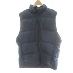 ユニクロ UNIQLO ウルトラライトダウン ベスト ハイネック ナイロン L 紺 ネイビー /PP ■GY59