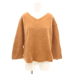 アーバンリサーチ ドアーズ URBAN RESEARCH DOORS 美品 カットソー プルオーバー ウール F 茶 ブラウン Vネック 長袖 /NL ■GY60