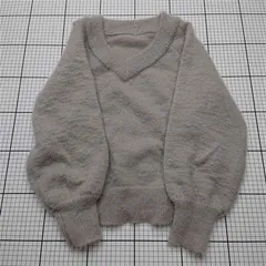 ◇ ⊇ ファビア FABIA Vネックニットセーター ベージュ系 S レディース E  【1512220060829】