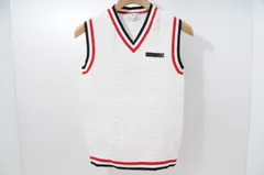 中古 レディース ジュン＆ロペ JUN&ROPE ベスト M 白 ホワイト Vネック ニット