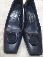 FERRAGAMO フェラガモ ガンチーニ ブラック レディース パンプス 240mm