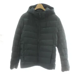 ユニクロ UNIQLO ウルトラライトダウン ジャケット フード ハイネック M 緑 グリーン /PP ■GY59