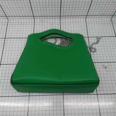 ◇ Θ グリーンレザー チェーンハンドルバッグ レディース E  【1601070004593】