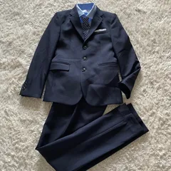 waltzbyBEAMSDESIGN ネイビー　フォーマルスーツ150 男の子　4点セット　キッズフォーマル　スーツ 入学式　卒業式　発表会　結婚式　セレモニー