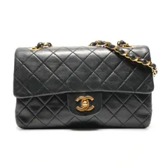 CHANEL シャネル ショルダーバッグ マトラッセ ラムスキン ダブルフラップ 23cm1989-1991 1番台【中古】