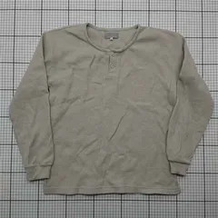 ◇ Θ ラハウス RAHOUSE ワッフルヘンリーネック長袖カットソー ベージュ系 メンズ E  【1601150009722】のサムネイル