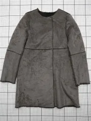 ◇ ⊇ ミスティウーマン mysty woman フェイクムートンコート グレー系 レディース E  【1601150010452】