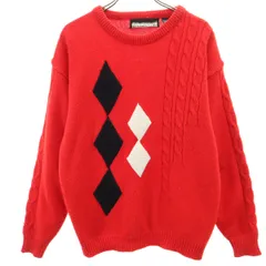 BRAMBLE LANE 90s オールド 長袖 セーター M レッド ニット レディース 古着