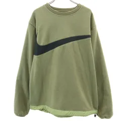 美品 NIKE ナイキ 長袖 フリース トレーナー XL オリーブ系 メンズ 古着