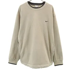 NIKE ナイキ 長袖 フリース トレーナー L ベージュ メンズ 古着