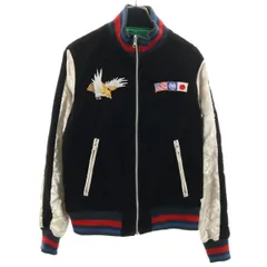 TAKEO KIKUCHI タケオキクチ リバーシブル スカジャン 4 ブラック 鷹 富士山 メンズ 古着