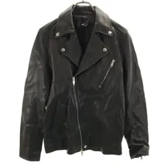 HARE ハレ シープスキン レザー ダブルライダースジャケット M ブラウン メンズ 古着