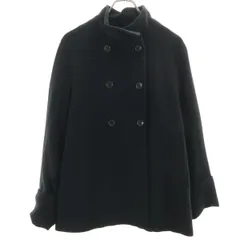 DKNY DONNA KARAN NEW YORK ダナキャランニューヨーク 日本製 ダブル ウールコート 4 ブラック系 レディース 古着のサムネイル
