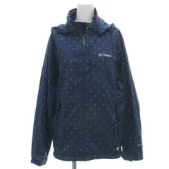 コロンビア Columbia マウンテンパーカー ジャケット ブルゾン M 紺 ネイビー ドット柄 水玉模様 フード付き /JS ■YHS15