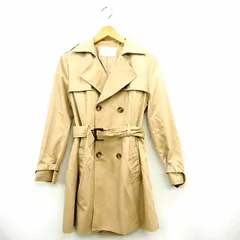 ナイスクラップ NICE CLAUP トレンチコート アウター 無地 シンプル ひざ丈 長袖 ベージュ 薄茶 /MT3