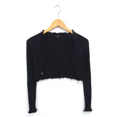 トッカ TOCCA ボレロ カーディガン ニット トッパー フリル シルク 長袖 M 黒 ブラック /TT16のサムネイル
