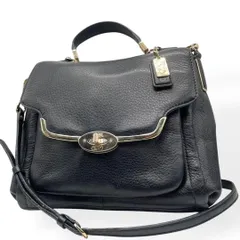 美品　COACH コーチ　2way ショルダーバッグ　マディソン　ブラック　本革