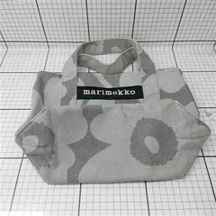 ◇ Θ マリメッコ marimekko ウニッコ柄 キャンバストートバッグ グレー系 レディース E  【1601150012852】