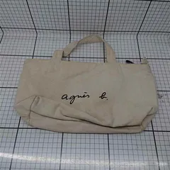 ◇ Θ アニエスベー agnès b. キャンバストートバッグ ベージュ系 レディース E  【1601150012838】