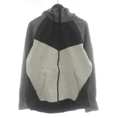 ナイキ NIKE テック フリース ウィンドランナー パーカー ジップアップ ロゴ L グレー 白 ホワイト 885905-032 /XZ ■GY57