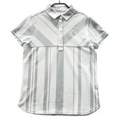 サイズ：M CALLAWAY キャロウェイ RED LABEL 半袖ポロシャツ ストライプ柄 グレー系 [240101560768] ゴルフウェア レディース ストスト