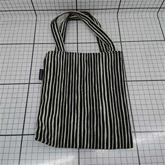 ◇ Θ マリメッコ marimekko ストライプ柄トートバッグ ブラック系 レディース E  【1601150032041】