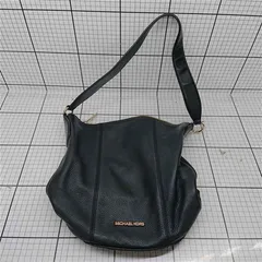 ◇ Θ マイケル・コース Michael Kors レザーショルダーバッグ ブラック系 レディース E  【1601150031624】