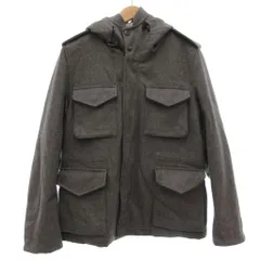 ビームスハート BEAMS HEART ジャケット ウール M グレー 長袖 フード付き フラップポケット /YJ ■GY61