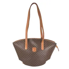 CELINE セリーヌ マカダム柄 その他総柄 トートバッグ レザー/PVC ブラウン レディース【中古】【送料無料】