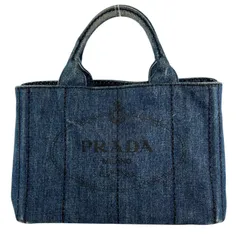 PRADA プラダ カナパ B2439G ハンドバッグ キャンバス ブルーデニム ブルー レディース【中古】【送料無料】