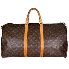 LOUIS VUITTON ルイ・ヴィトン キーポル・バンドリエール55 M41414 ボストンバッグ モノグラムグラセレザー ブラウン メンズ 2way【中古】【送料無料】