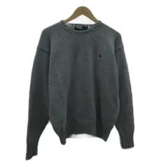 ポロ バイ ラルフローレン Polo by Ralph Lauren ニット セーター M グレー クルーネック 長袖  /YS2 ■GY61