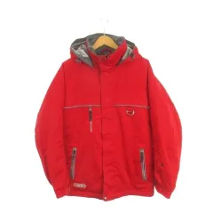 フィラ FILA スノーボードウェア スキーウェア マウンテンパーカー S 赤 レッド フード付き ジップアップ 長袖 /AH2 ■GY58