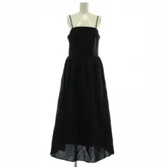 アーバンリサーチ サニーレーベル URBAN RESEARCH Sonny Label シャーリングキャミワンピース ロング F 黒 ブラック /XZ ■GY58