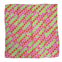 新品同様 Christian Dior クリスチャン ディオール スカーフ ガリアーノ期 スマイル柄 シルク ピンク