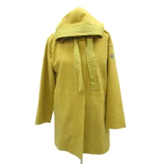 エンリコドマーニ ENRICODOMANI コート ロング丈 ジップアップ フード付 F 黄 /SY13 ■GY61