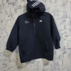 アディダス オーバーサイズ アノラック ハーフジップ フード ジャージ M