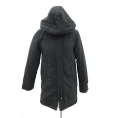 グローバルワーク GLOBAL WORK 中綿コート L ダークグレー 無地 フード付き ロング丈 /YS9 ■GY58