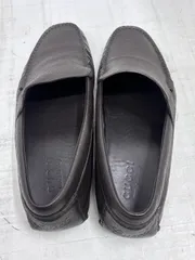 h11952 GUCCI グッチ 363835 ドライビングシューズ ローファー 革靴 ビジネス ファッション メンズ 8 1/2 ブラウン 