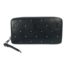 LOUIS VUITTON ルイ・ヴィトン プラティーヌスタッズ ジッピーウォレット M61442 長財布 モノグラムアンプラント ブラック メンズ【中古】【送料無料】