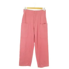 マカフィー MACPHEE トゥモローランド パンツ スラックス ワイドテーパード ハイウエスト ポケット 36 S ピンク /AO20