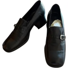  KRIZIA  クリツィア パンプス サイズ6 太ヒール ハイヒール ローファー レディース 保存袋付き【Z1752】