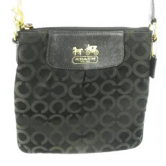 コーチ COACH ショルダーバッグ キャンバス レザー ロゴ オプアート 黒 ブラック 41992 /AO9 ■GY18