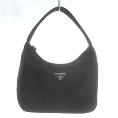 プラダ PRADA MV519 ミニ ハンドバッグ ワンハンドル アクセサリーポーチ  ナイロン 三角 トライアングル ロゴ 黒 ブラック /XZ ■OH ■GY11